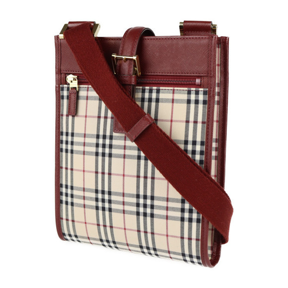 Burberry Bordeaux Bag Plaid Tan - Picture 1 of 8